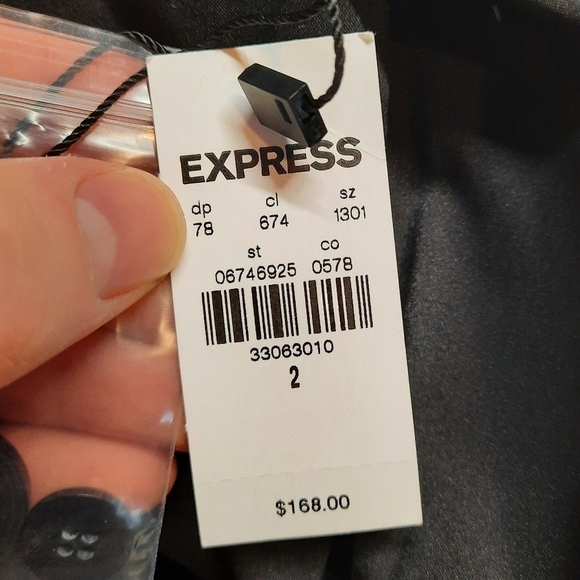 Express Leopard Print Peak Lapel Double Breasted Wrap Front Blazer Size 2 New - Picture 5 of 9